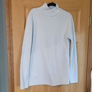Duluth Trading Co Women's Light Gray Cowl Neck‎ Sweater - Sz Large